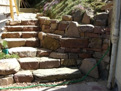 Treppe und Mauer, Porphyr